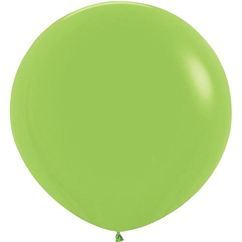 4 Deluxe Key Lime Round Latex Balloons 24"