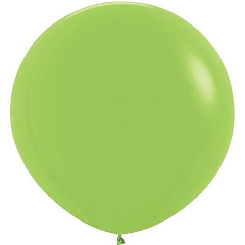 4 Deluxe Key Lime Round Latex Balloons 24"