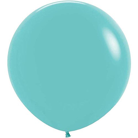 4 Betallatex Fashion Robin's Egg Blue Round Latex Balloons 24"