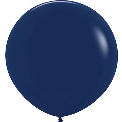 4 Betallatex Fashion Navy Round Latex Balloons 24"