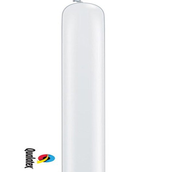 260Q White Qualatex balloons 100 Twisting