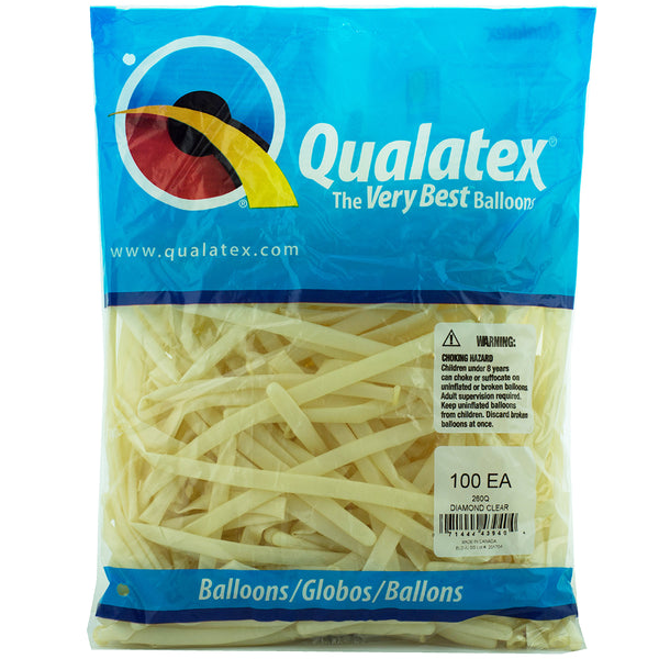 260Q Diamond clear Qualatex balloons 100 Twisting