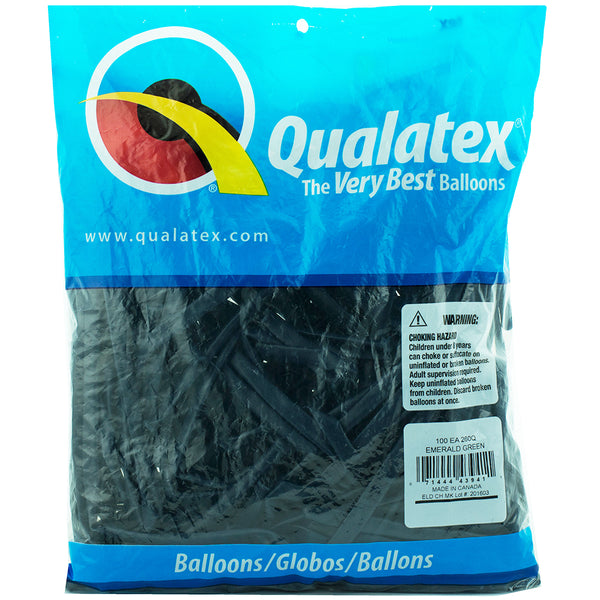260Q Emerald green Qualatex balloons 100 Twisting