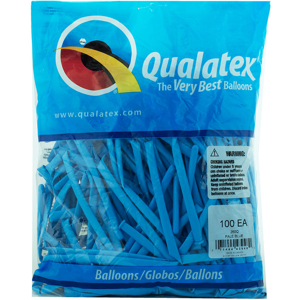 260Q Pale blue Qualatex balloons 100 Twisting