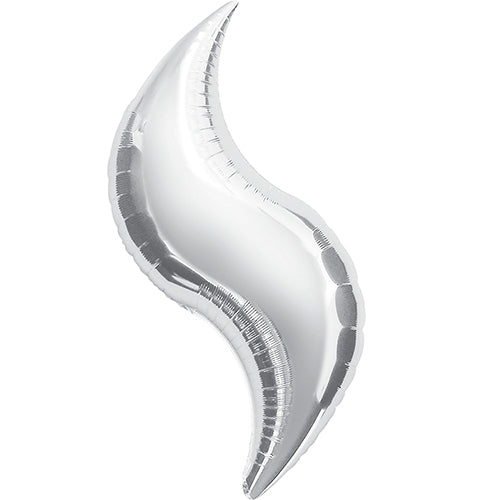 3 Curve Silver Balloons 28"