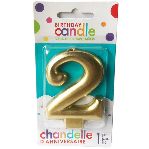 Gold candle number 2