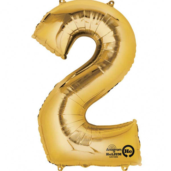 Gold Number Balloon