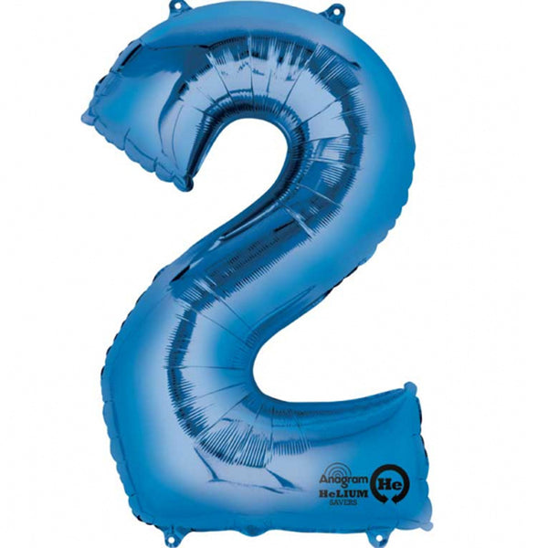 Blue Number 0 balloon