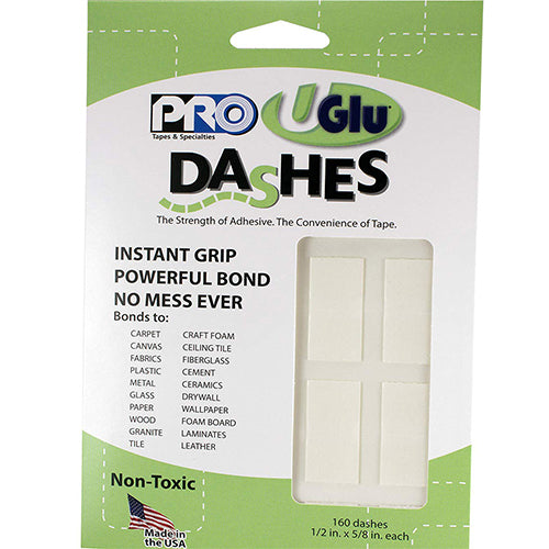 UGlu® 600 Dashes Sheets Sheets of Dash Shaped Double-coated Mounting Tape