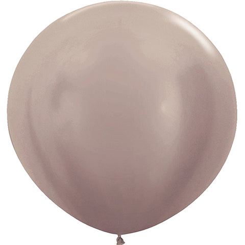 2 Giant Pearl Greige Round Latex Balloons 36"