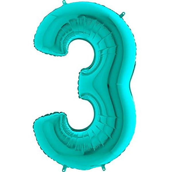 Tiffany Blue number 3 balloon