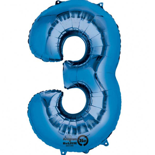 Blue Number 0 balloon
