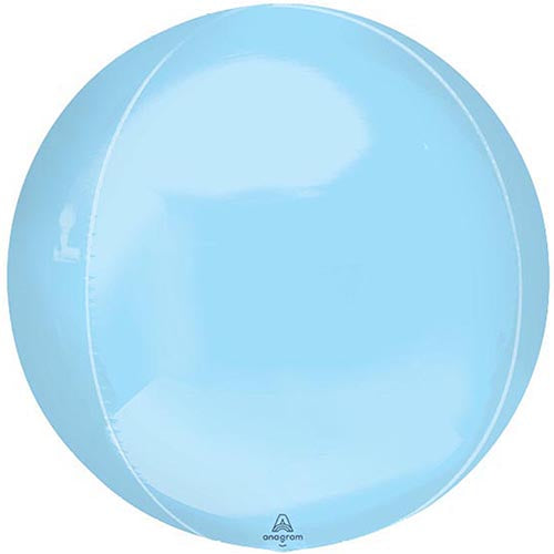 3 Pastel Blue Orbz Foil Balloons 16" Pack