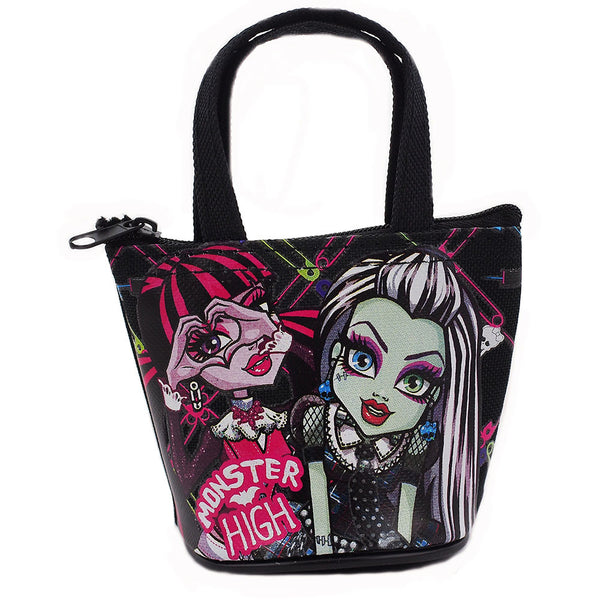 12 Monster High Black Mini Coin Purses for Coin Storage ( 1 Dozen )