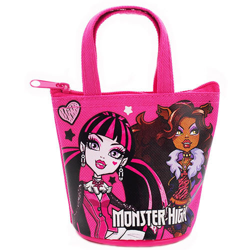 12 Monster High Pink Mini Coin Purses for Coin Storage ( 1 Dozen )