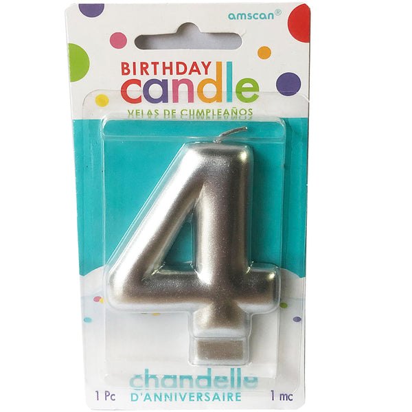 Party Silver 4 candle