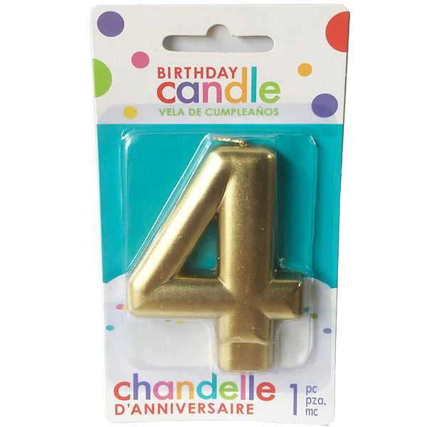 Gold candle number 4