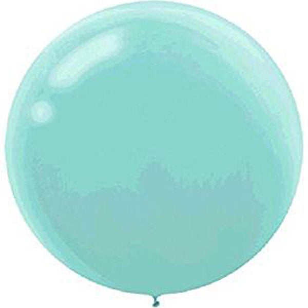 Turquoise Round Latex Balloons 24"
