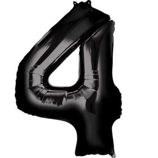 Black number 4 Balloon
