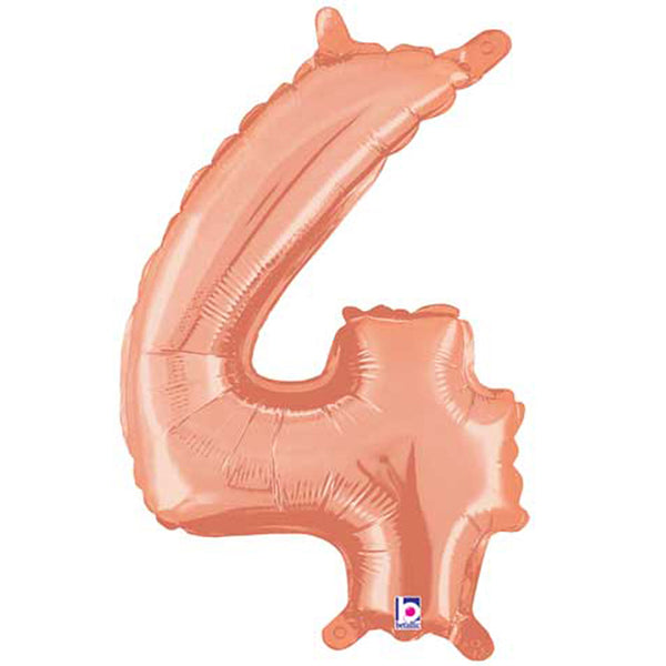 Rose Gold Number 4 balloon