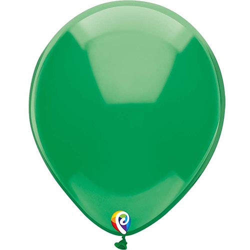 50 Funsational Crystal Green Latex Balloons 12"