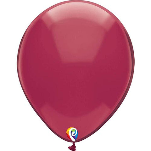 50 Funsational Crystal Burgundy Latex Balloons 12"