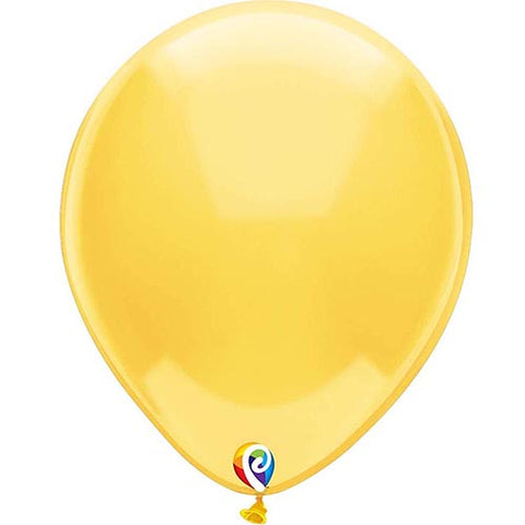 50 Funsational Crystal Yellow Latex Balloons 12"
