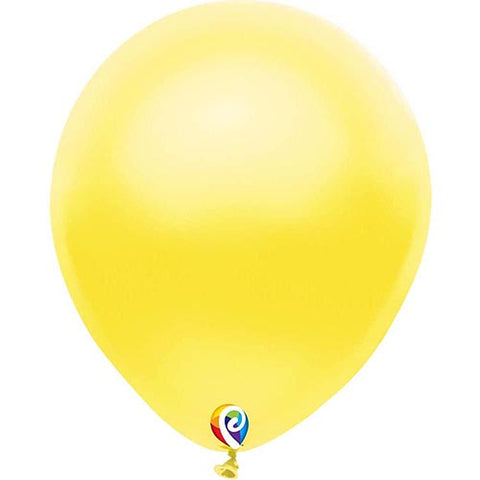 50 Funsational Pearl Yellow Latex Balloons 12"