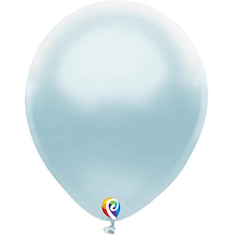 50 Funsational Pearl Baby Blue Latex Balloons 12"
