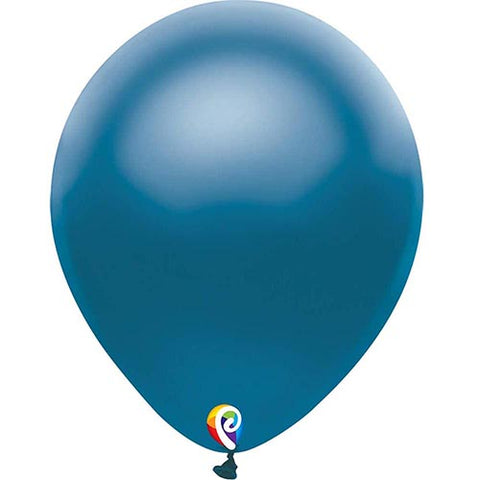 50 Funsational Pearl Blue Latex Balloons 12"