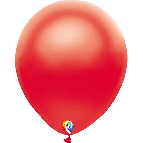50 Funsational Pearl Red Latex Balloons 12"