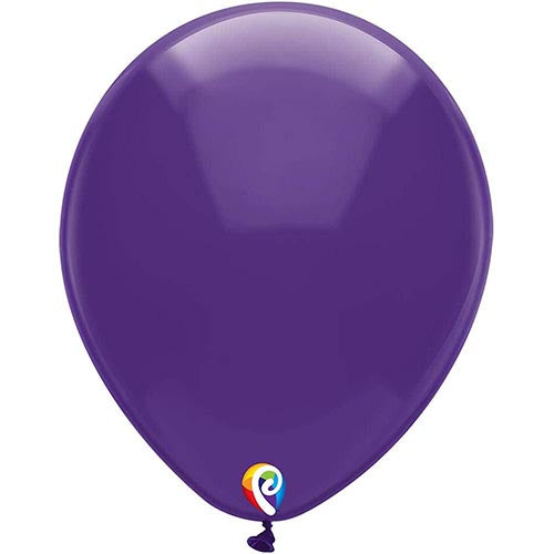 50 Funsational Crystal Purple Latex Balloons 12"