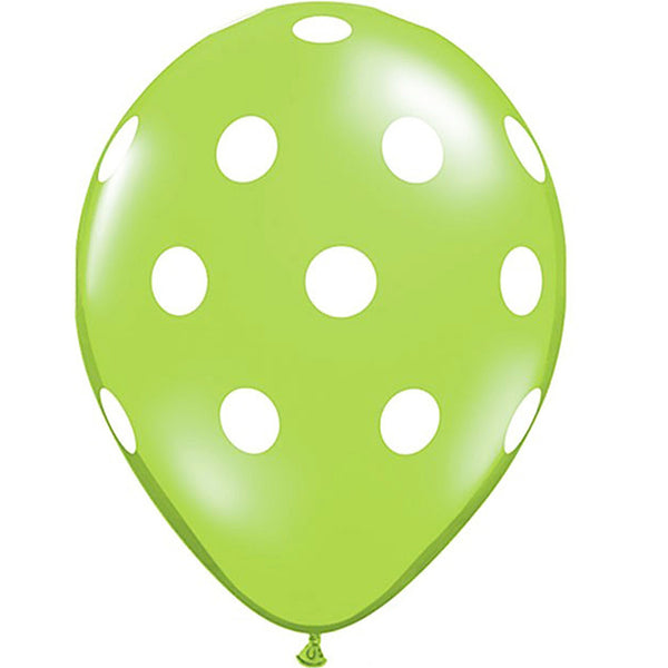 Lime Green Polka Dots Balloons
