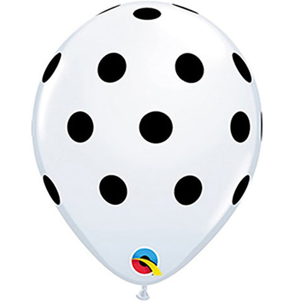 White Polka Dots Balloons 