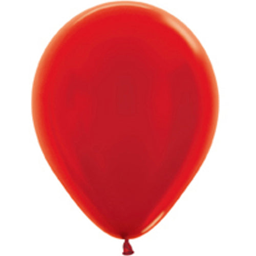 Metallic Red Latex Balloons