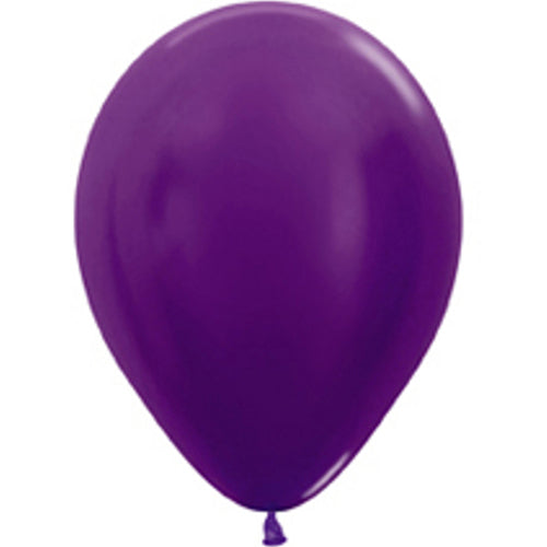 5" Metallic Violet Latex Balloons 100ct