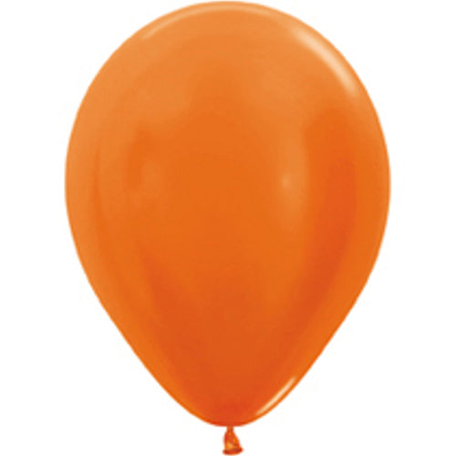 5" Metallic Orange Latex Balloons 100ct