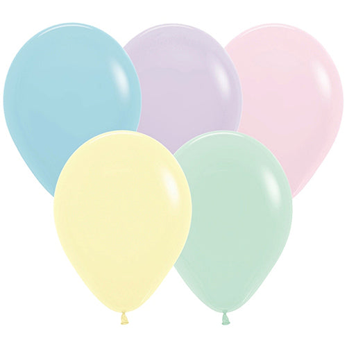 5" Betallatex Pastel Matte Latex Balloons Assortment 100ct