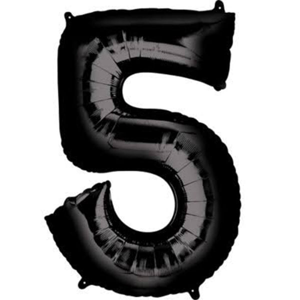 Black number 5 Balloon