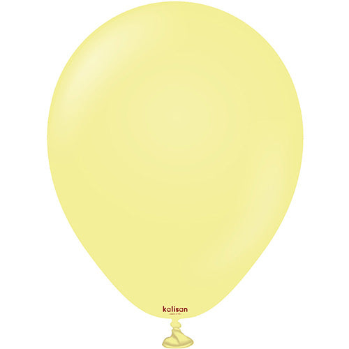 100 Kalisan Macaron Yellow Balloons 5"