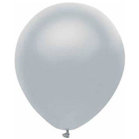 5" Partymate Latex Balloons Shinning Platinum 50ct