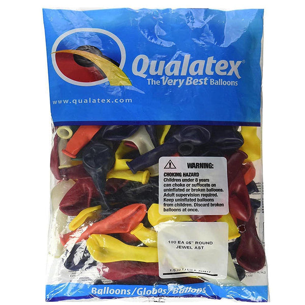 5" Qualatex Latex Balloons Jewel Assortment 100ct
