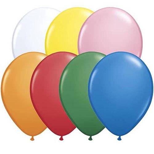 5" Qualatex Latex Balloons Standard Assortment 100ct