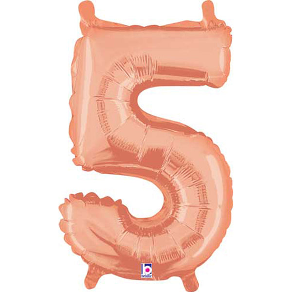 Rose Gold Number 5 balloon