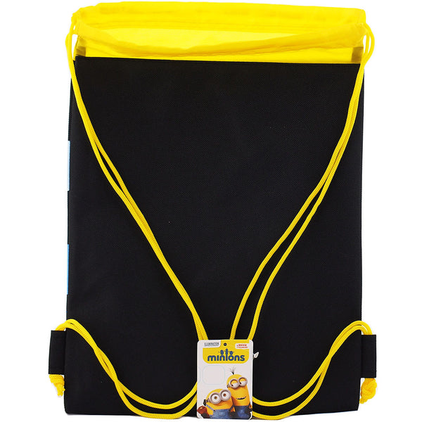 Despicable Me Minions Black Drawstring Bag