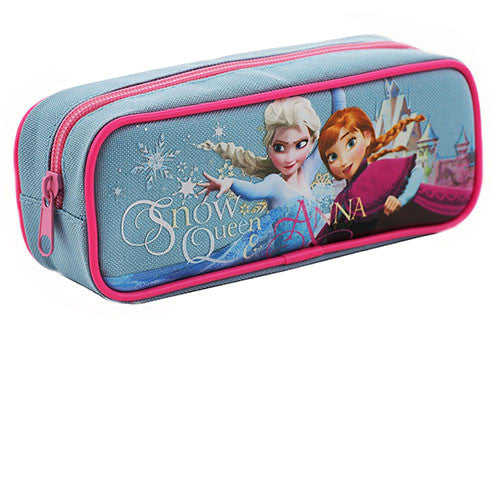 Frozen Character Single Zipper Light Blue Pencil Case