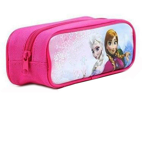 Frozen Character Single Zipper Hot Pink Pencil Case