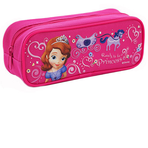 Princess Sofia Character Single Zipper Hot Pink Pencil Case