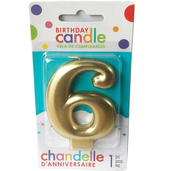Gold Candle Number 6