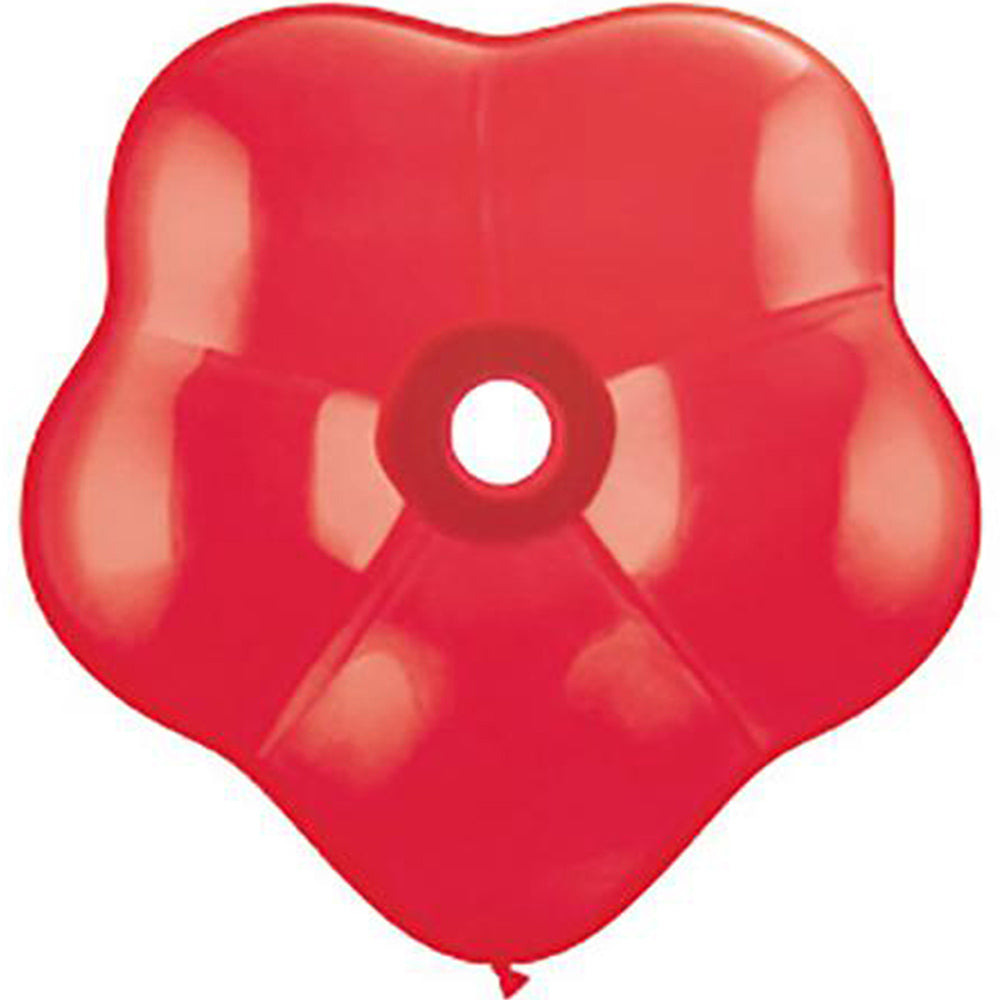 50 Qualatex Red Geo Blossom Latex Balloons 6